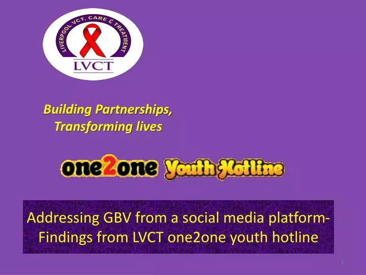 addressing gbv from a social media platform findings from lvct one2one youth hotline