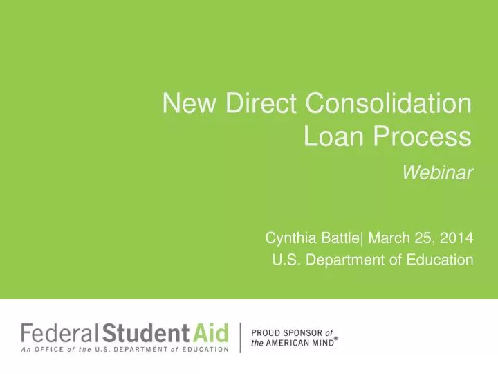new direct consolidation loan process webinar