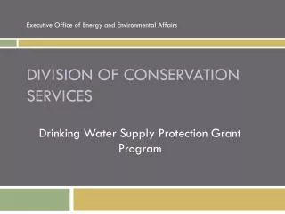Division of Conservation Services