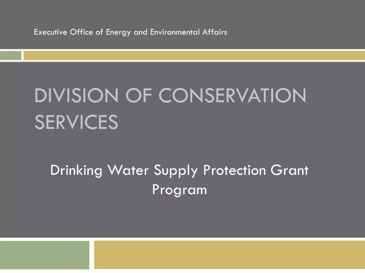 division of conservation services
