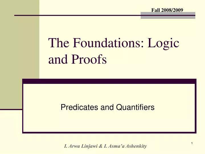 the foundations logic and proofs
