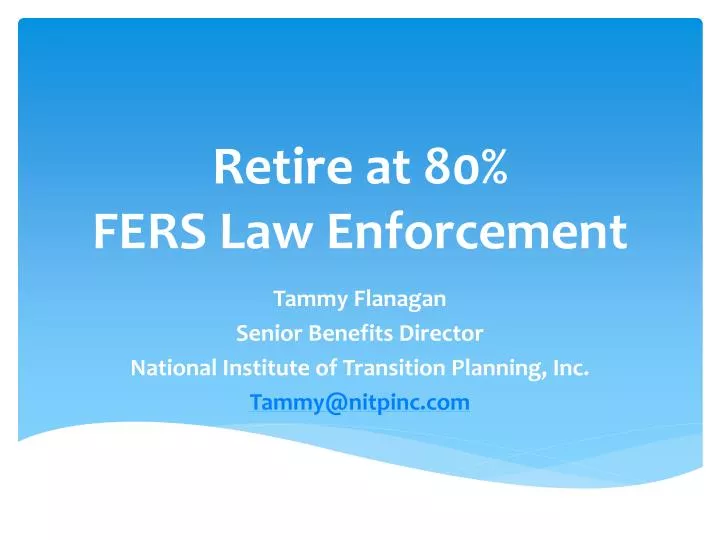 retire at 80 fers law enforcement