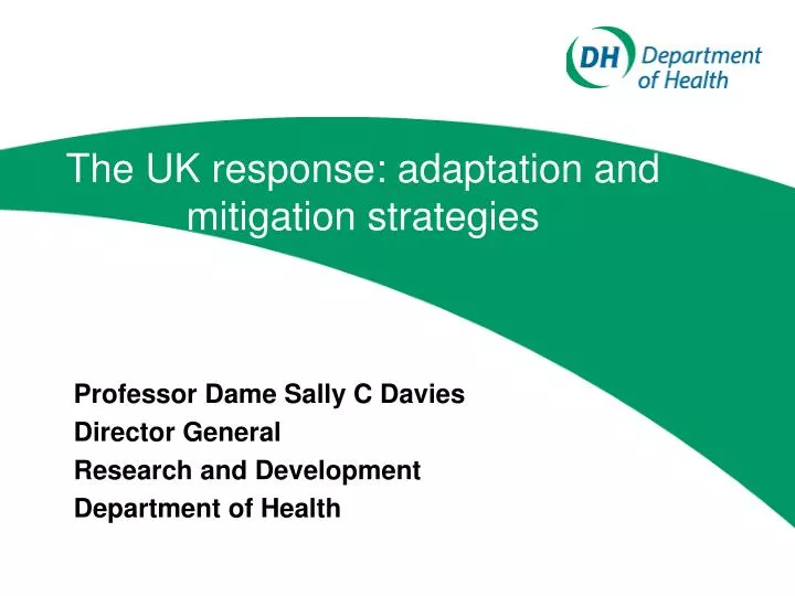 the uk response adaptation and mitigation strategies