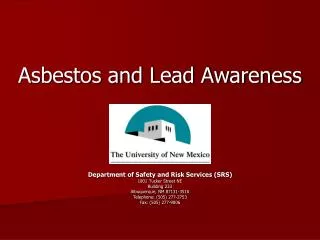 Asbestos and Lead Awareness
