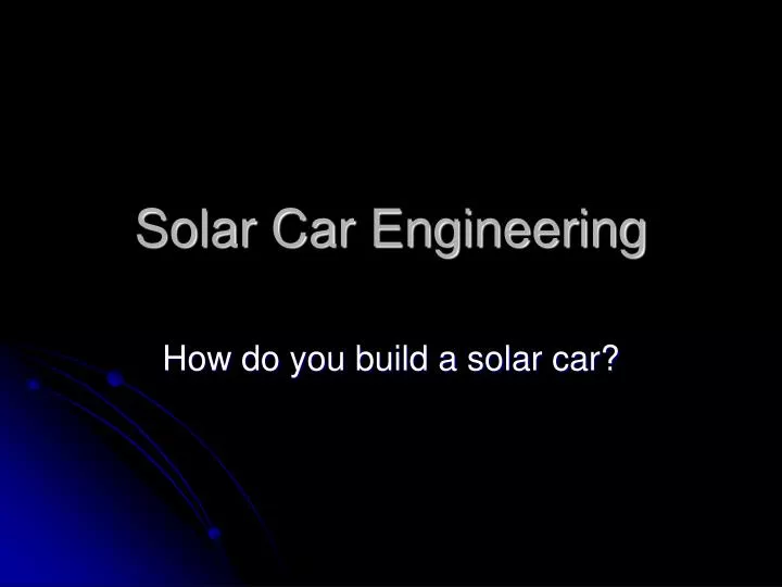 solar car engineering