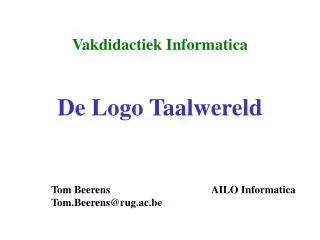 vakdidactiek informatica