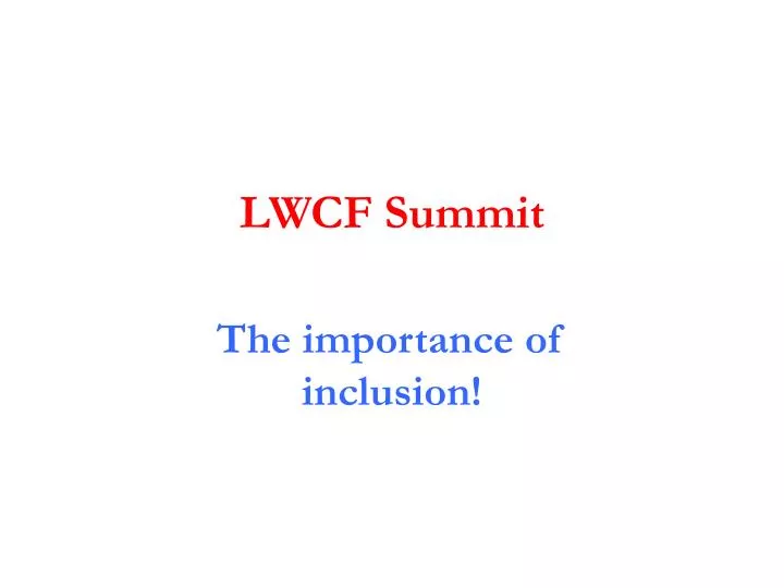 lwcf summit
