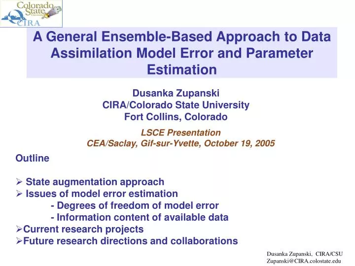 a general ensemble based approach to data assimilation model error and parameter estimation
