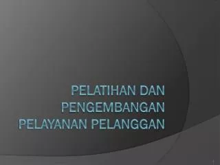 PPT - Pelatihan Dan Pengembangan SDM PowerPoint Presentation, Free ...