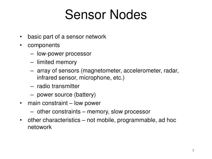 sensor nodes