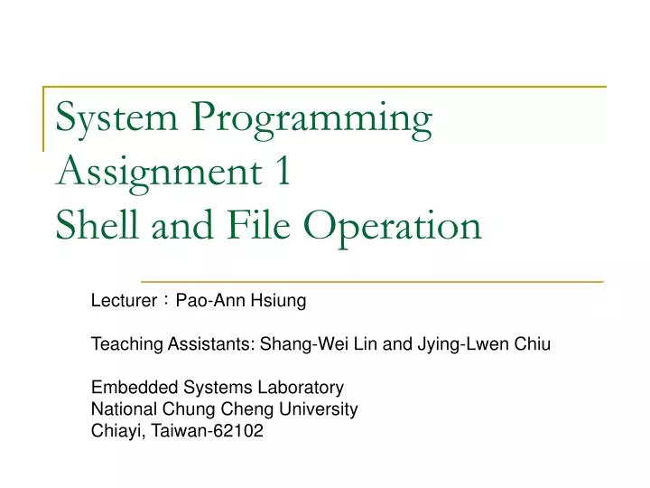 system programming assignment 1 shell and file operation