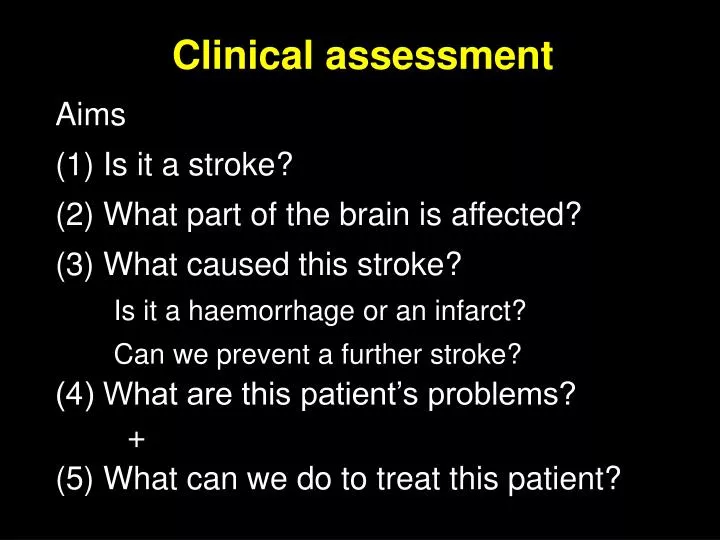 clinical assessment