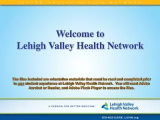 Welcome to Lehigh Valley Health Network