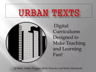 URBAN TEXTS