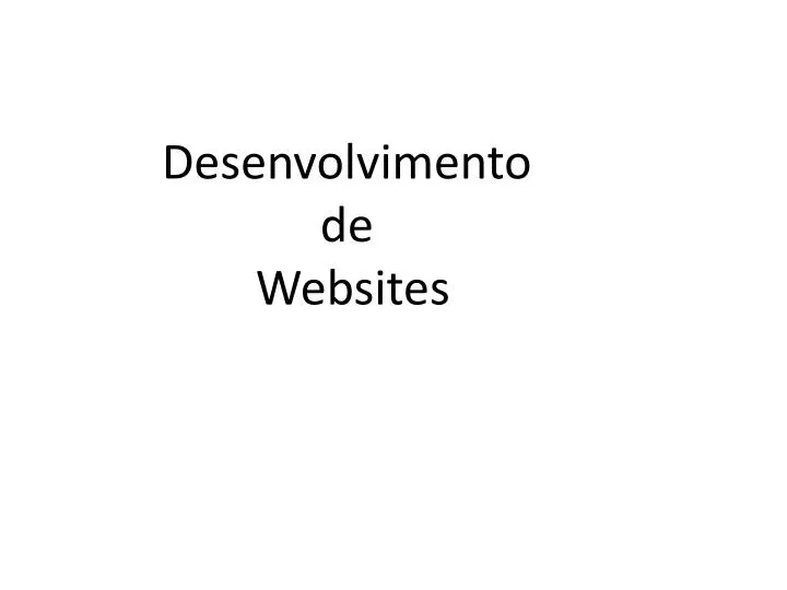 desenvolvimento de websites