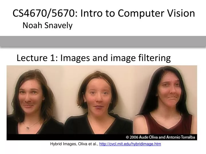 lecture 1 images and image filtering