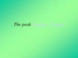 The peak English Project