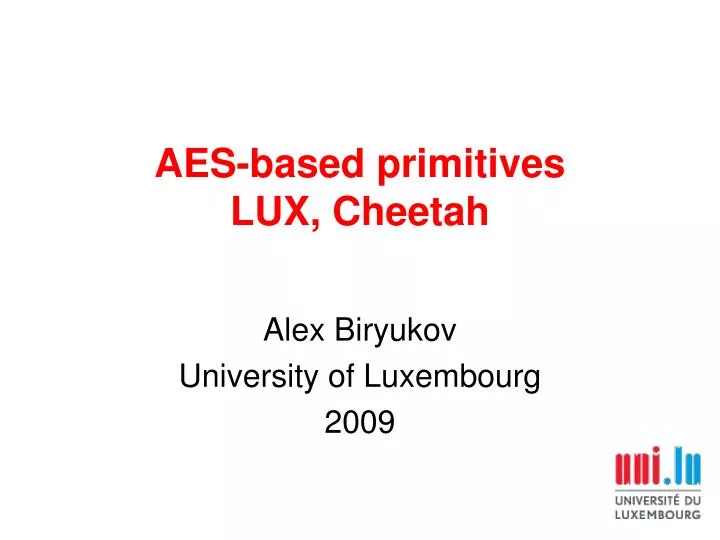 aes based primitives lux cheetah