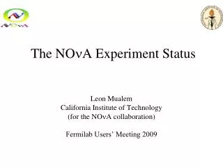 The NO n A Experiment Status