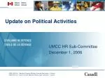 Update on Political Activities - slide 1