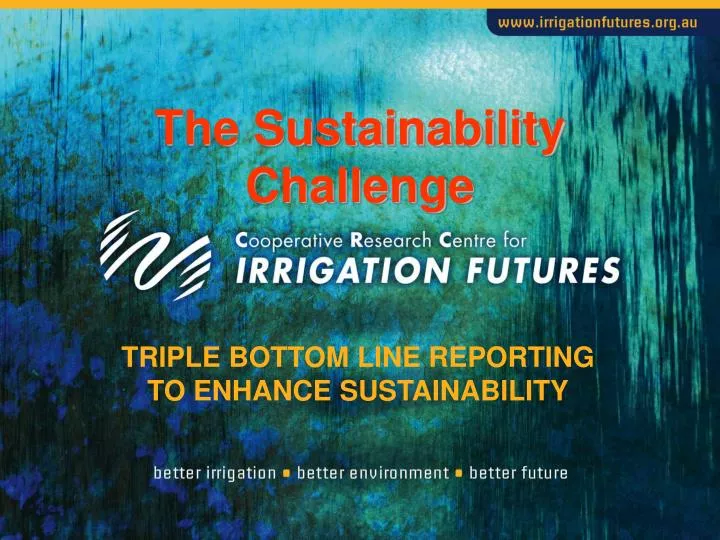 the sustainability challenge
