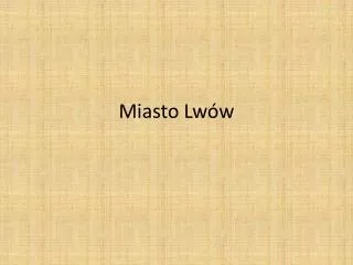 miasto lw w