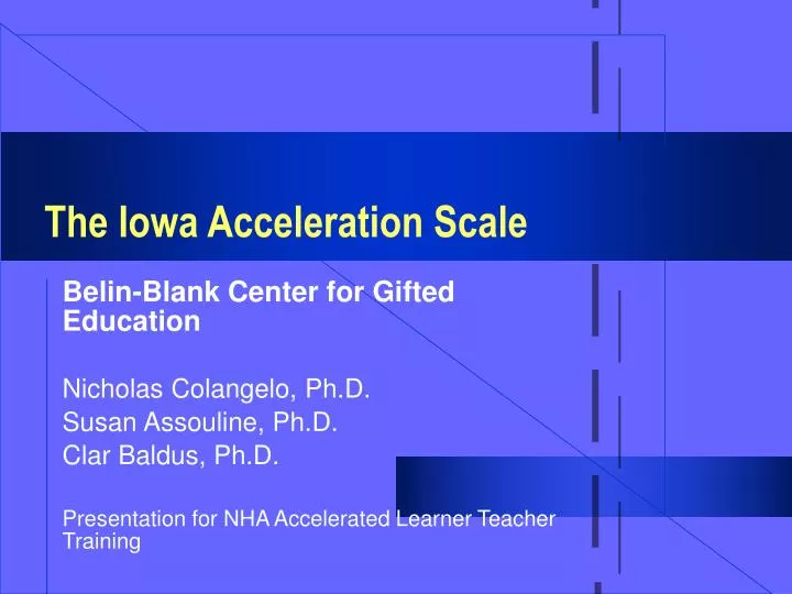 the iowa acceleration scale