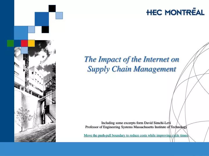 the impact of the internet on supply chain management