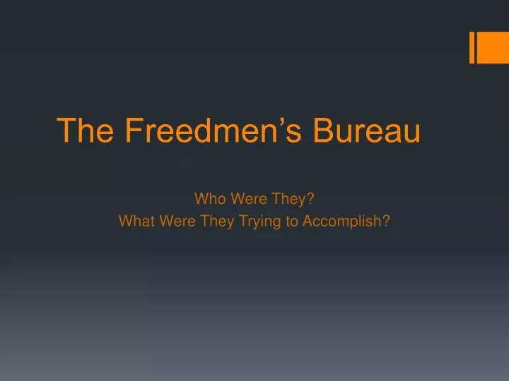 the freedmen s bureau