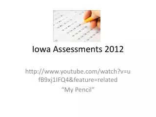 Iowa Assessments 2012