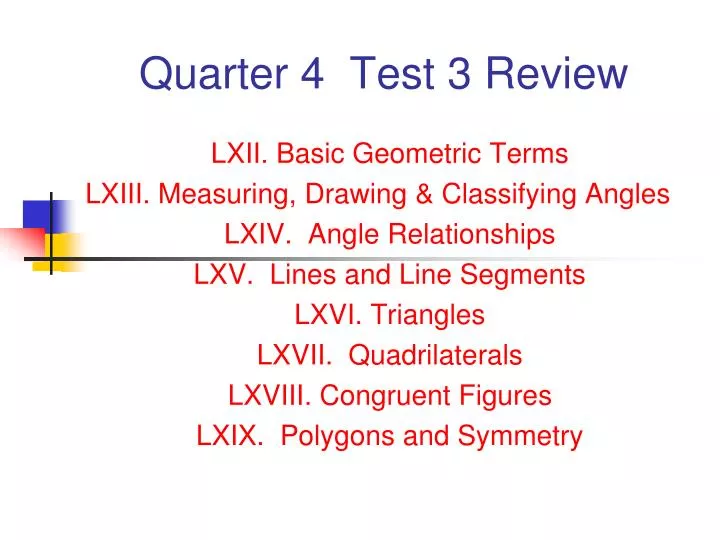 quarter 4 test 3 review