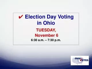 ? Election Day Voting in Ohio