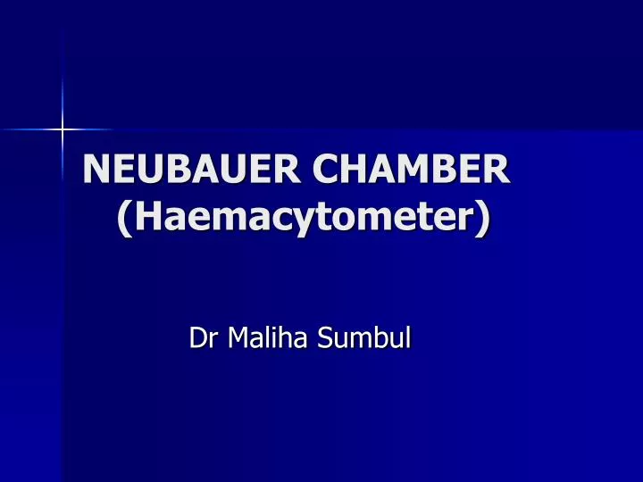 neubauer chamber haemacytometer