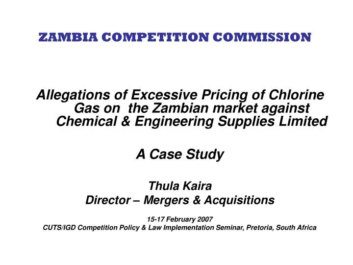 zambia competition commission