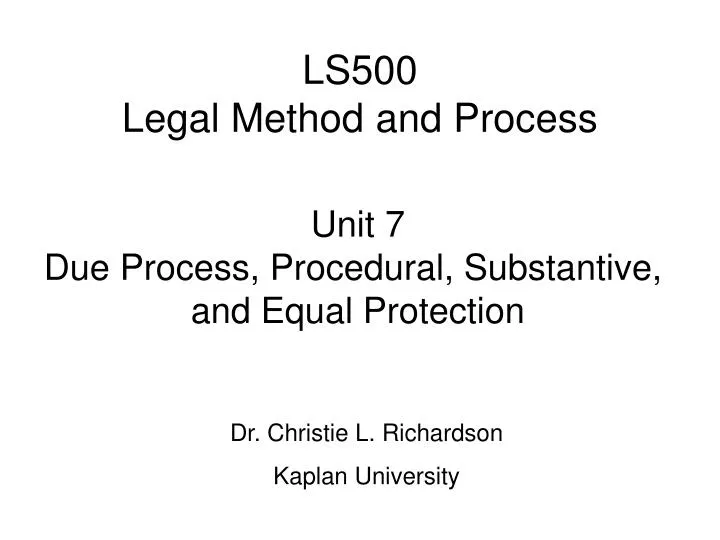 ls500 legal method and process