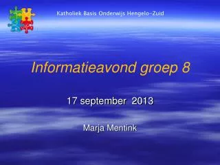 informatieavond groep 8