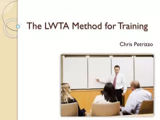 The LWTA Method for Training