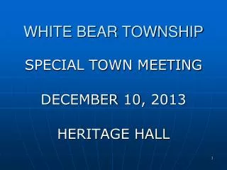 WHITE BEAR TOWNSHIP