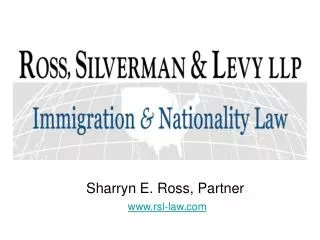 Sharryn E. Ross, Partner rsl-law