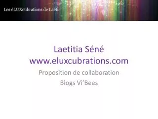 laetitia s n www eluxcubrations com