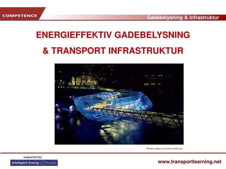 energieffektiv gadebelysning transport infrastruktur