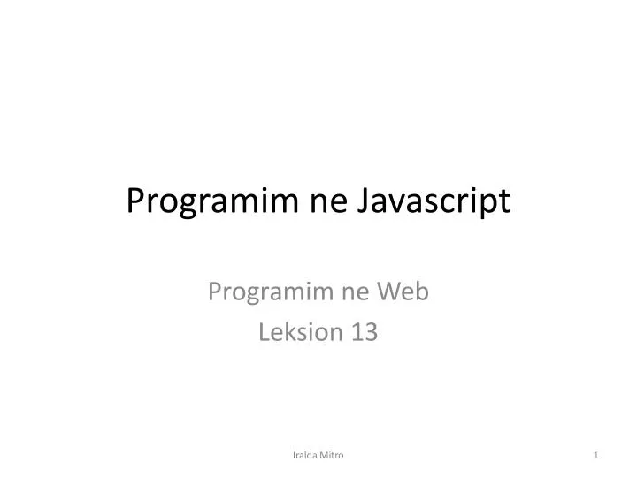 programim ne javascript