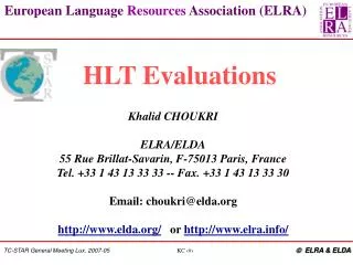 European Language Resources Association (ELRA)