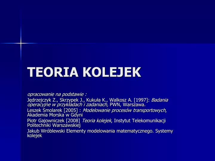 teoria kolejek