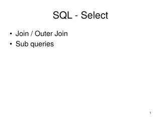 SQL - Select