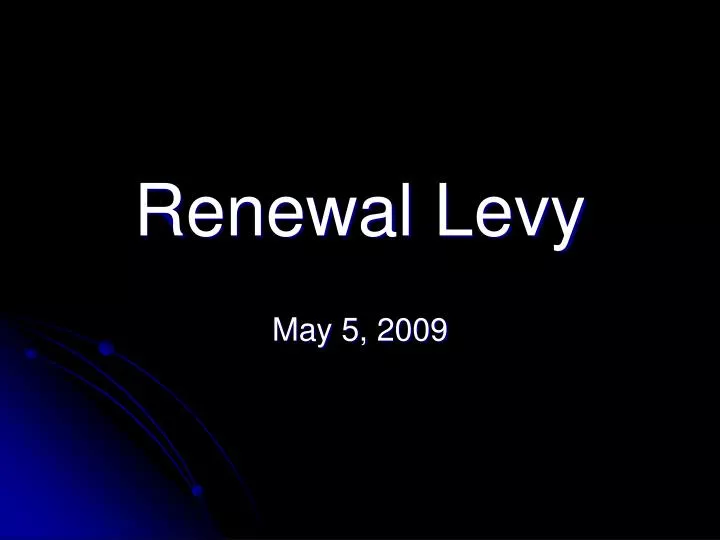 renewal levy