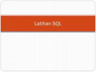 latihan sql