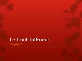 le front int rieur