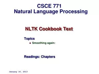 NLTK Cookbook Text