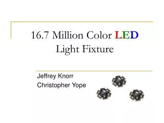 16.7 Million Color L E D Light Fixture